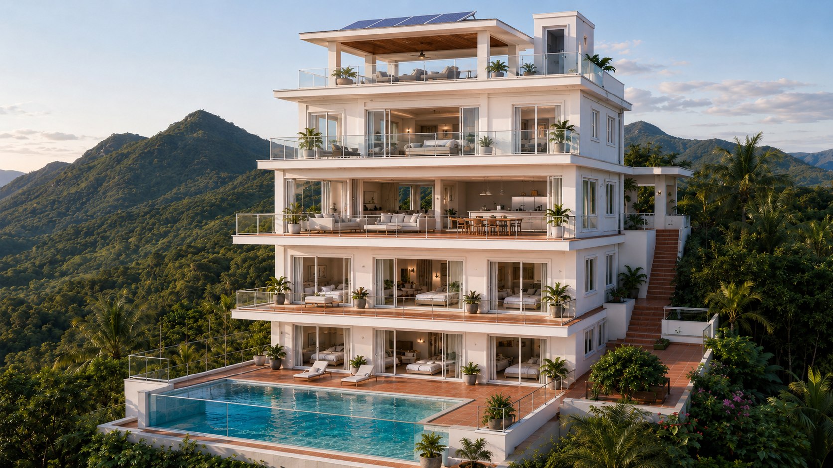 Concepto de residencia terminada Villa 456